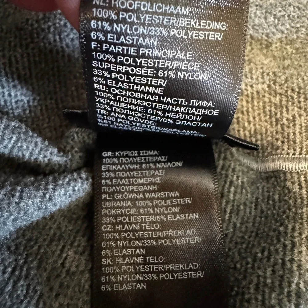 The North Face NINJA Hoodie Men's XL Gray‎ Color Block Polartec Pullover Active